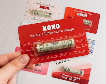 Valentine's Day Funny Cash Gift  - Cute Money Holder Gift - give cash as a gift for teen/tween girl or boy