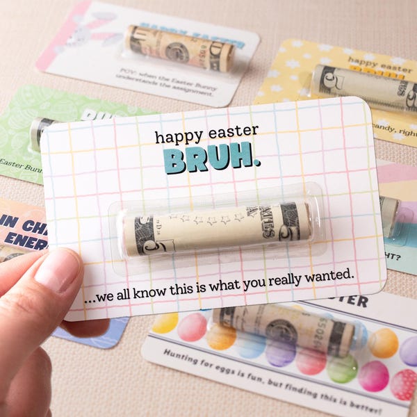 Easter Funny Cash Gift - Cute Money Holder Gift for Easter Basket Filler - Teen, Tween, Kids, Girl or Boy Clever Gift