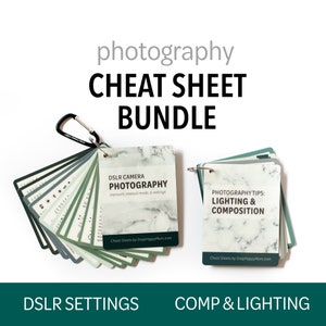 Cheat Sheet Bundle - DSLR Camera Photography Deck and Composition & Lighting Deck - Classic Colors