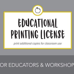 Educational Printing License for Photography Cheat Sheets - Ability to Print Additional Reference Cards for For Educators & Workshops