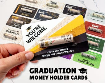Graduation Funny Cash Gift - Clever Money Holder Greeting Card For High School Senior or College Grads - Class of 2026 Graduate