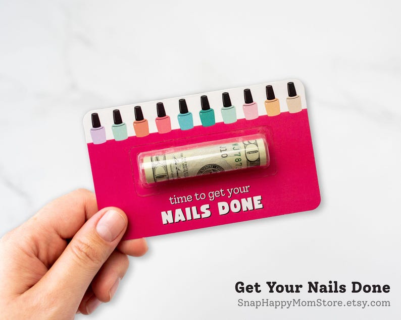 Regalo divertido en efectivo para el día de San Valentín: lindo obsequio para guardar dinero: regale dinero en efectivo a un niño o niña adolescente o preadolescente. Nails Done