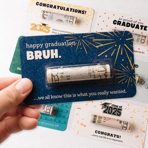 Graduation Funny Cash Gift - Cute & Clever Money Holder Gift for Grad Gift - High School Senior, 6th 8th Grade, College Graduate