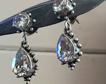 Earrings with Cubic Zirconium and Sterling Silver