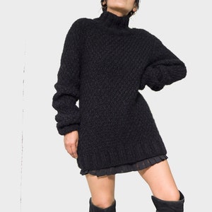 Hand knit sweater| turtleneck sweater| Alpaca sweater| Loose knit sweater| knitted sweater| wool sweater| oversized sweater| by SONQO