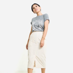 SALE Pencil organic cotton skirt/ elegant skirt/ maxi skirt/new long skirts organic cotton/ casual skirt/ higt waist skirt image 3