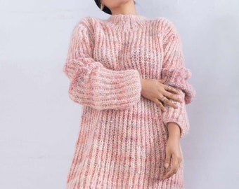 Oversized cable knit Alpaca sweater dress| chunky Slouchy winter knit alpaca sweater| Sustainable knitwear| alpaca knitwear| By SONQO