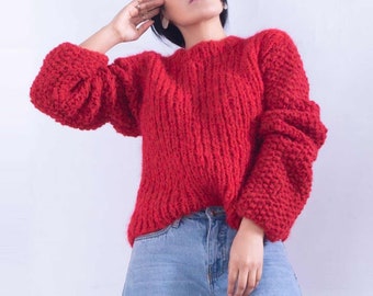 Hand knitted jumper| Alpaca wool sweater| Alpaca sweater| Handmade sweater| wool sweater| Trendy jumper| By SONQO