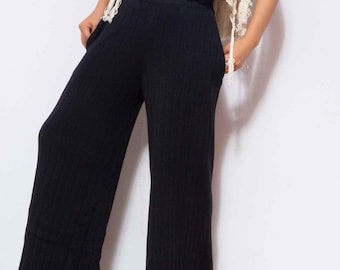 Organic Cotton Palazzo Pants | High Waisted Wide Leg, Eco-Friendly