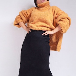 Chunky knit Alpaca sweater| Turtleneck sweater| Oversized sweater| wool sweater| knitted sweater| pullover| long sweater| by SONQO