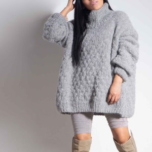 Oversized knit alpaca sweater women&#39;s| Chunky alpaca sweater dress| oversized alpaca Jumper| sustainable women&#39;s clothing| by SONQO