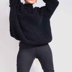 Crop knit Alpaca wool sweater| Chunky Knit Jumper| Loose knit sweater pullover| Sustainable Knitwear| by SONQO