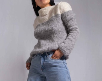 Hand knitted alpaca sweater| Alpaca wool jumper| Winter Alpaca sweater| Basic sweater| wool sweater| Trendy jumper| By SONQO