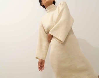 Alpaca oversized knit alpaca sweater dress/ plus size sweater dress/ winter warm alpaca knit dress/ Alpaca midi sweater dress/ by SONQO