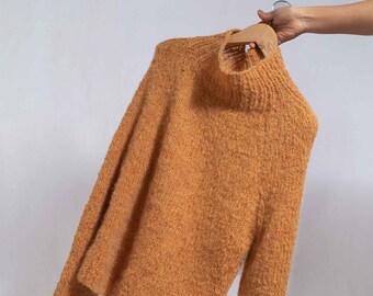 knit alpaca sweater| Alpaca wool jumper| Turtleneck sweater| Women's Wool Jumper| Handmade sweater| women's knitwear| by SONQO