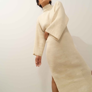 Alpaca oversized knit alpaca sweater dress/ plus size sweater dress/ winter warm alpaca knit dress/ Alpaca midi sweater dress/ by SONQO