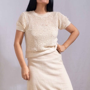 Crochet short sleeve tops| tank top| casual top| crochet top| women&#39;s short sleeve shirts| cotton clothes| Organic cotton blouse /by SONQO