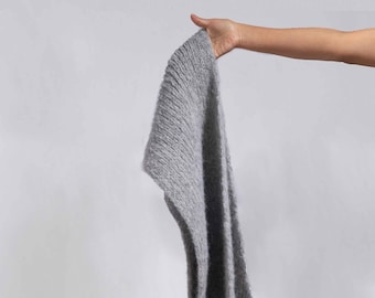 QASA Handstickad Överdimensionerad Alpackahalsduk | Grov Ullhalsduk Dam, Hållbar Alpackahalsduk, Etisk Handgjord Pashmina-accessoar