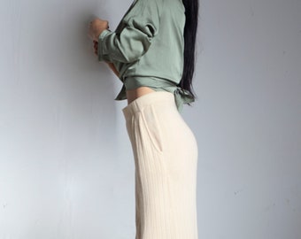 Organic cotton women's palazzo pants| wide leg pants| Loose fitting pants| Eco cotton Pants| culotte pants| petite palazzo pants/ by SONQO