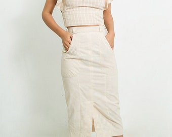 SALE Pencil organic cotton skirt/ elegant skirt/ maxi skirt/new long skirts organic cotton/ casual skirt/ higt waist skirt