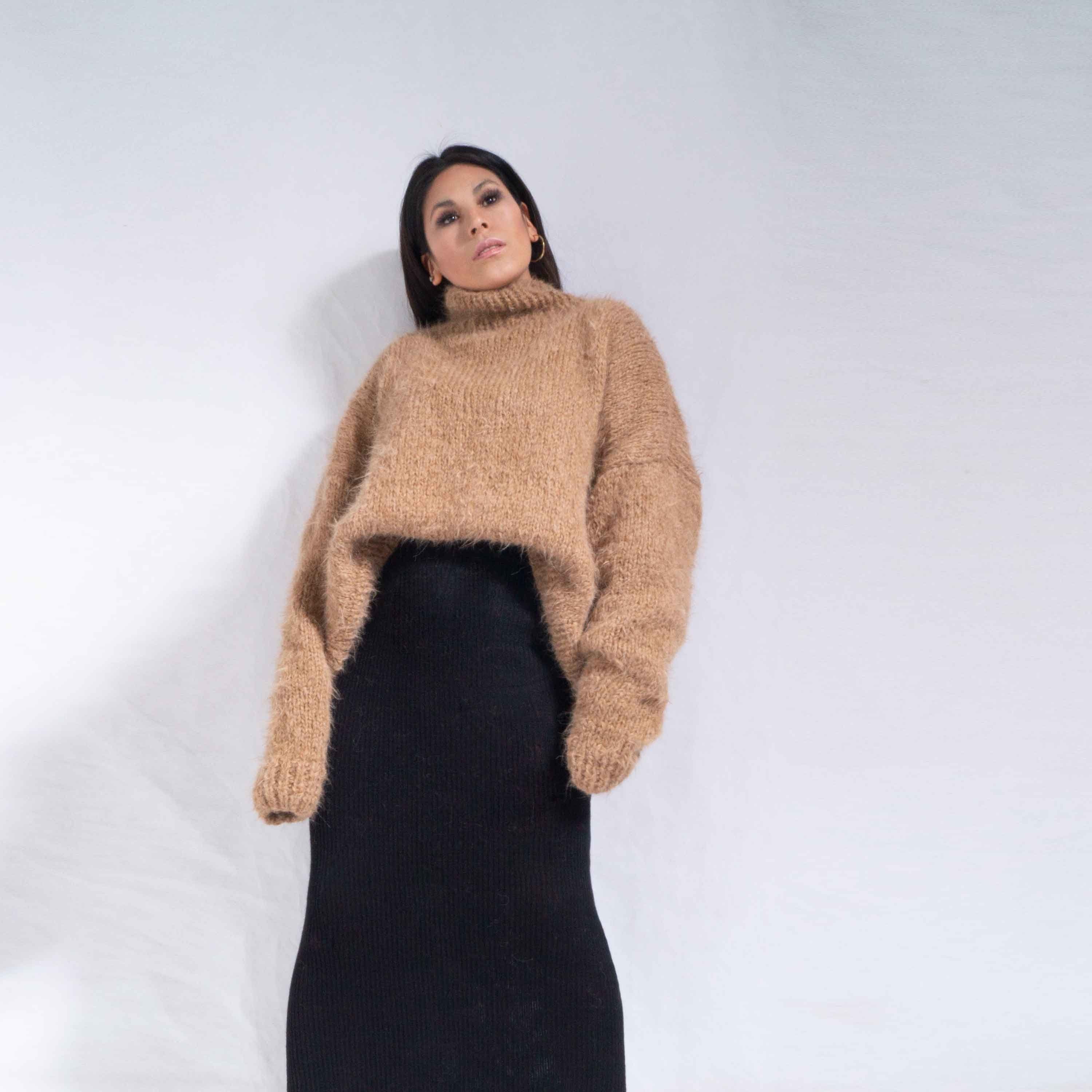 NEW Oversized Knit Alpaca Wool Women - Etsy