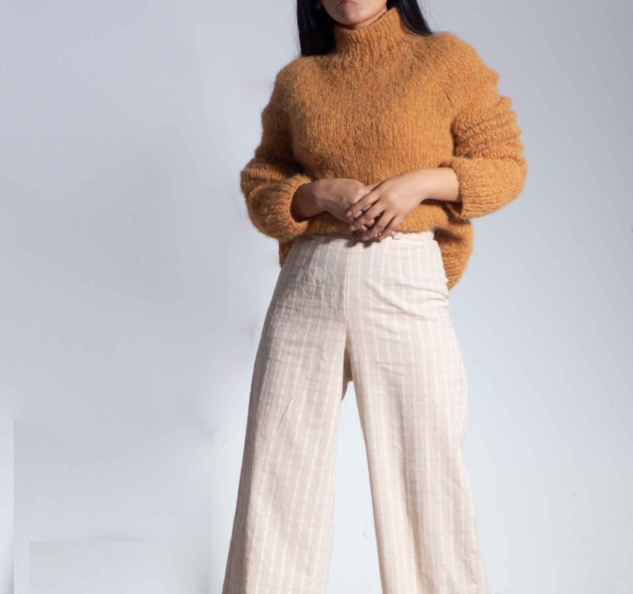 Rollkragenpullover Alpaka Wolle | Strickpullover | Winterstrickpullover | slouchy Strickpullover | Alpakapullover / Frohes Weihnachtsgeschenk | von SONQO
