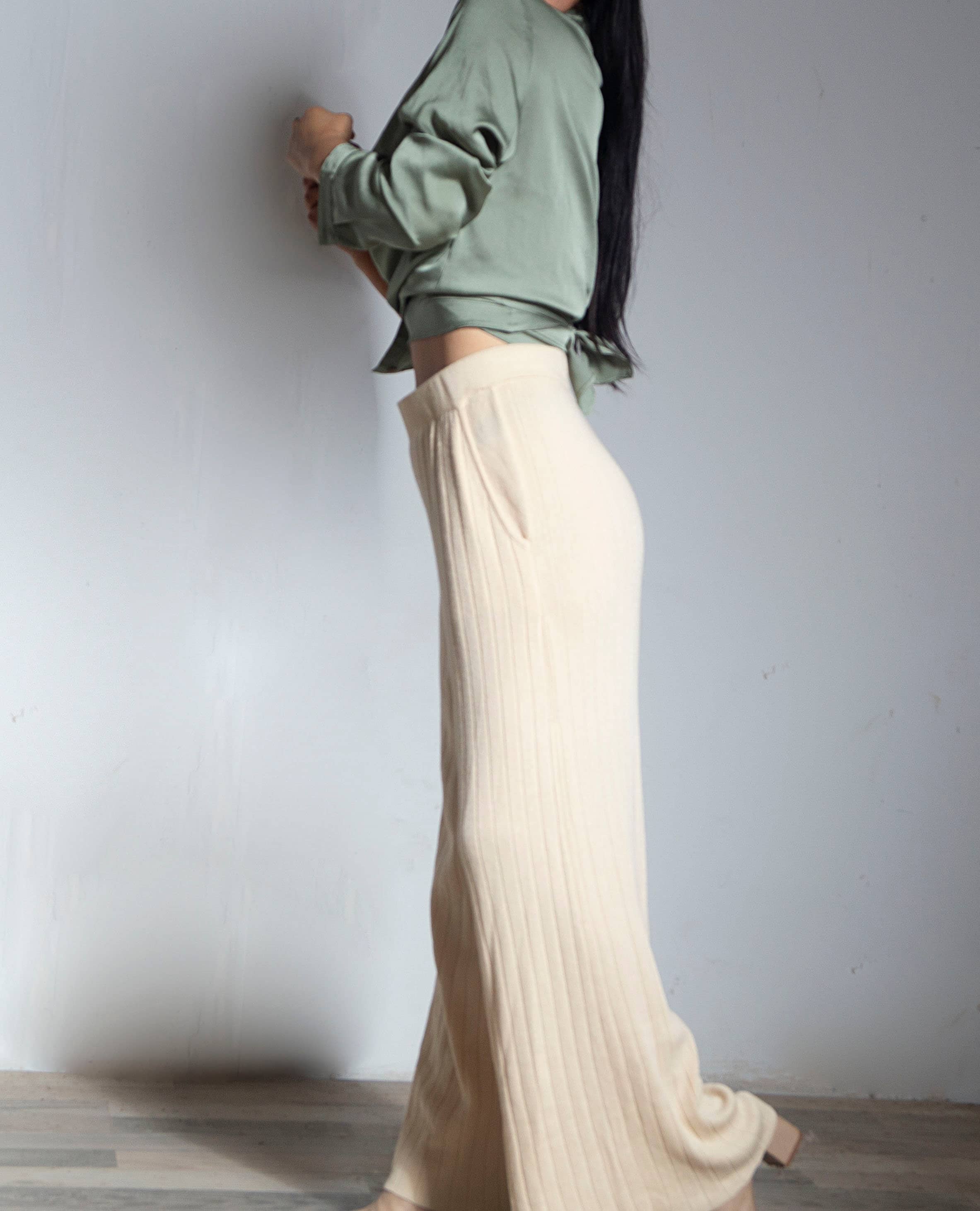 Organic Cotton Women's Palazzo Pants| Wide Leg Pants| Loose