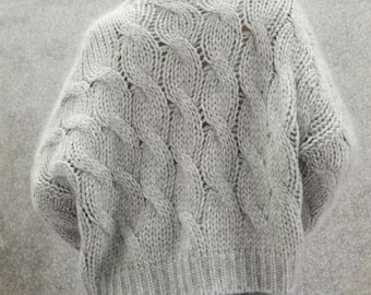 APU Handmade Cropped Cable Knit Alpaca Sweater | Short Wool Pullover| Slouchy knit alpaca sweater| Ethical knit sweater, Sustainable Fashion