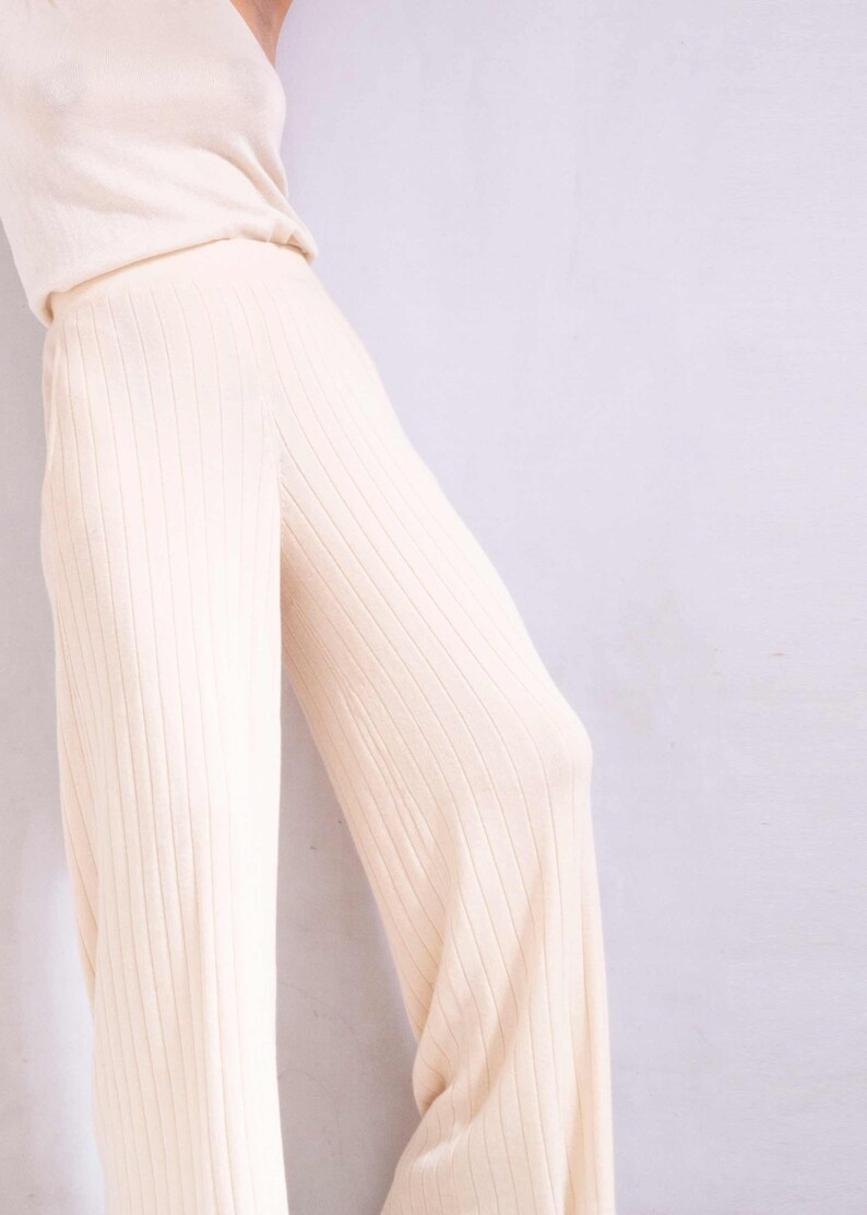 wide leg pants flowy pants/ Casual Pants/ work Trousers/ Elegant Pants/ minimalist pants/ ECO COTTON pants/by SONQO image 2