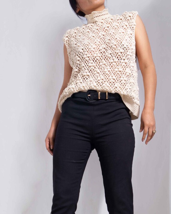 NEW Crochet Tank Organic Cotton Blouse 