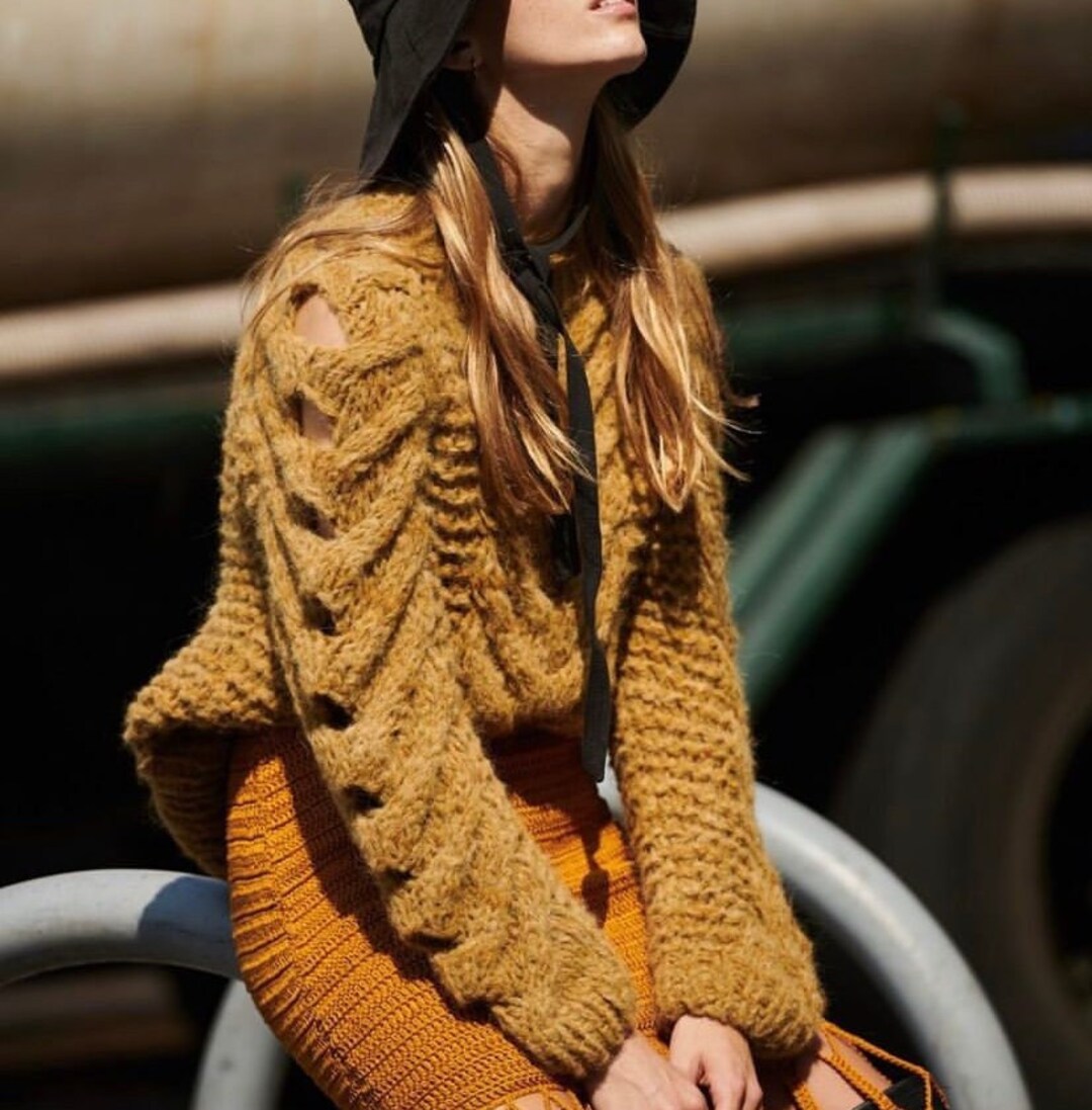 ニット・セーター ASCLO Like Alpaca Cable Over Knit (10color
