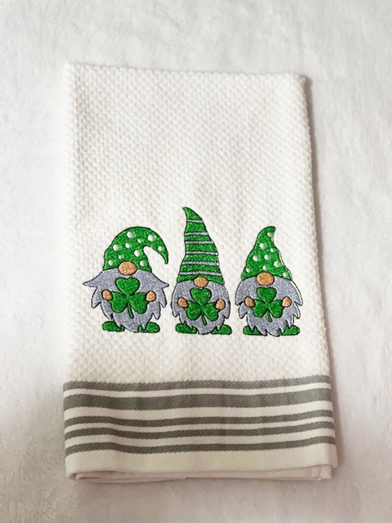 St Patrick's Day Gnome Towel