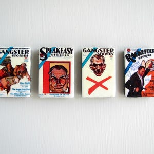 Speakeasy Gangster Racketeer Crime Mobster Pulp Magazines Magnets Fridge Magnet Refrigerator Magnet Housewarming Kitchen Decor Small Gifts