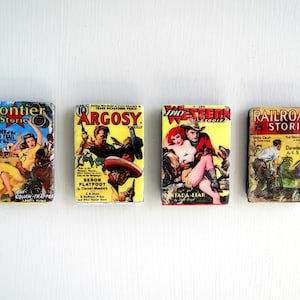 Frontier Stories Argosy Railroad Spicy Western Magazine Covers Magnets Fridge Magnet Refrigerator Housewarming Kitchen Decor Small Gifts
