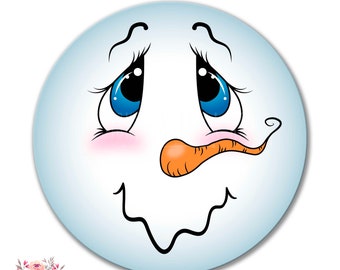 Snowman Face Etsy