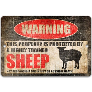Sheep Sign Funny Sheep Sign Sheep Warning Sign Sheep Decor Barn Sign Yard Sign Sheep Gift Sheep Livestock Sign Farmhouse Z-PIS274