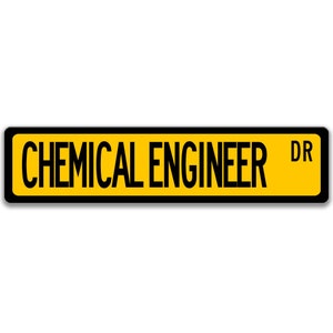 Chemical Engineer Sign, Engineer Gift, Chemical Engineer Gift, Engineer Decor, Engineer Graduation Gift Engineer Graduation Gift Q-SSO014 Yellow Background