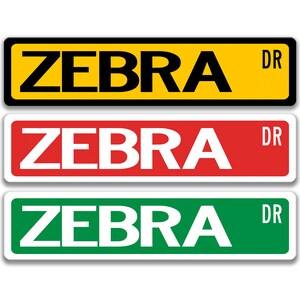 Zebra Sign, Zebra Gift, Zebra Decor, Zebra Lover, African Equine, Safari Animal, Backyard Animal, Birthday Party Decoration 8-ANM079