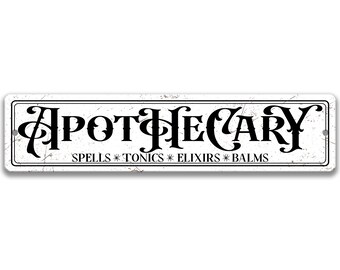 Halloween Decor, Apothecary Metal Sign, Witchy, Gothic Medieval Decor, Vintage, Creepy, Spooky, Gothic, Potions, Elixirs,  X-HAL052