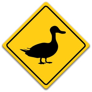 Duck Crossing sign, Duck xing Sign, Duck Decor, Duck Sign, Funny duck Gift, Sign for Cabin, Wildlife Sign 8-XNG028