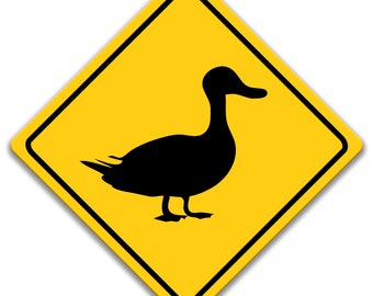 Duck Crossing sign, Duck xing Sign, Duck Decor, Duck Sign, Funny duck Gift, Sign for Cabin, Wildlife Sign 8-XNG028