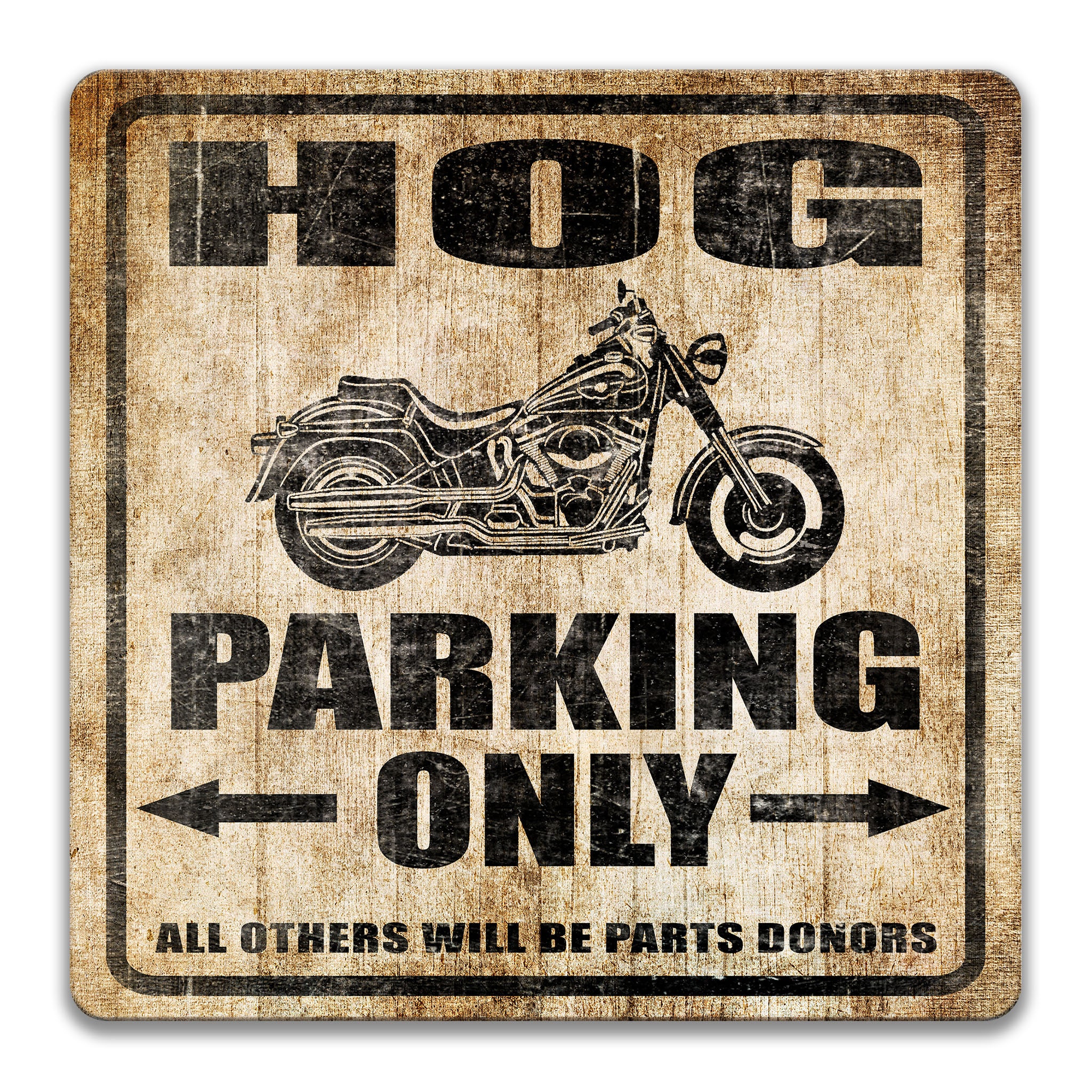 Hog Parking Sign, Harley Sign, Harley Motorcycle Gift, Gift for