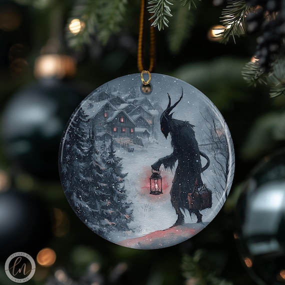 Krampus Ornament, Dark Horror Winter Decor, Krampusnacht, Bad Santa
