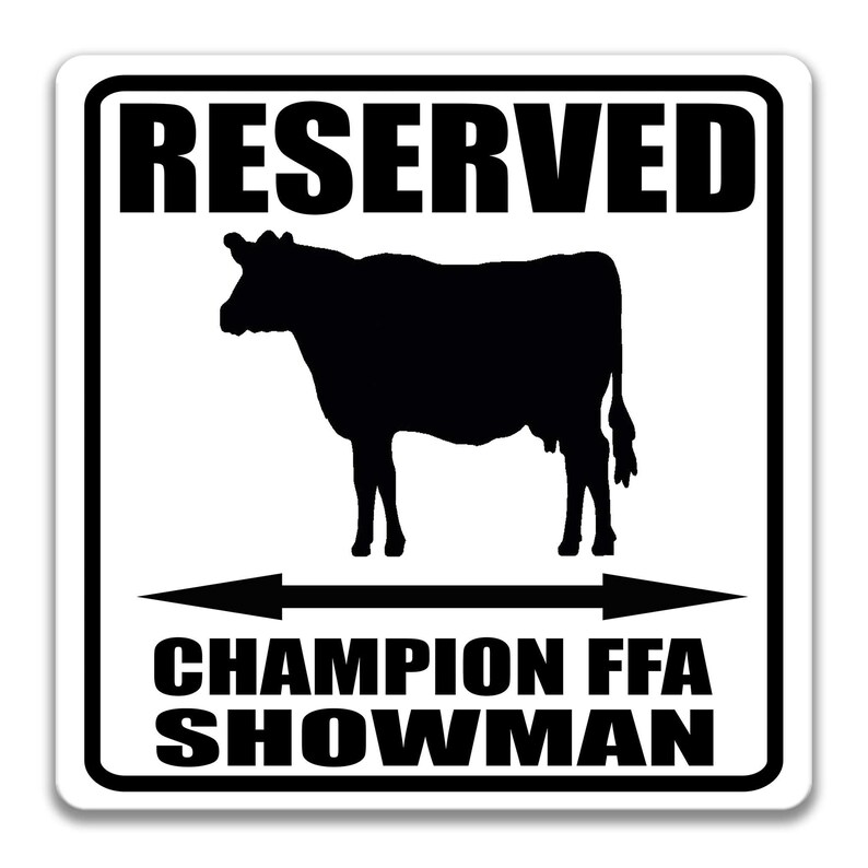 Reserved Parking Sign Cow Sign Farm Sign Funny Cow Decor Etsy