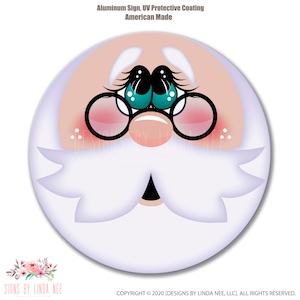 Santa Wreath, Christmas Wreath, Wreath Supplies, Santa Door Hanger, Wreath Attachment, Round Santa Face, Santa Claus Wreath Deco Mesh SHO259
