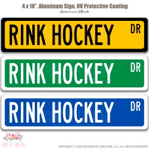 Rink Hockey, Rink Hockey Sign, Floor Hockey Player Gift, Hockey Accessory, Floor Hockey Birthday Party Sign, Bedroom Door Sign, S-SSS010