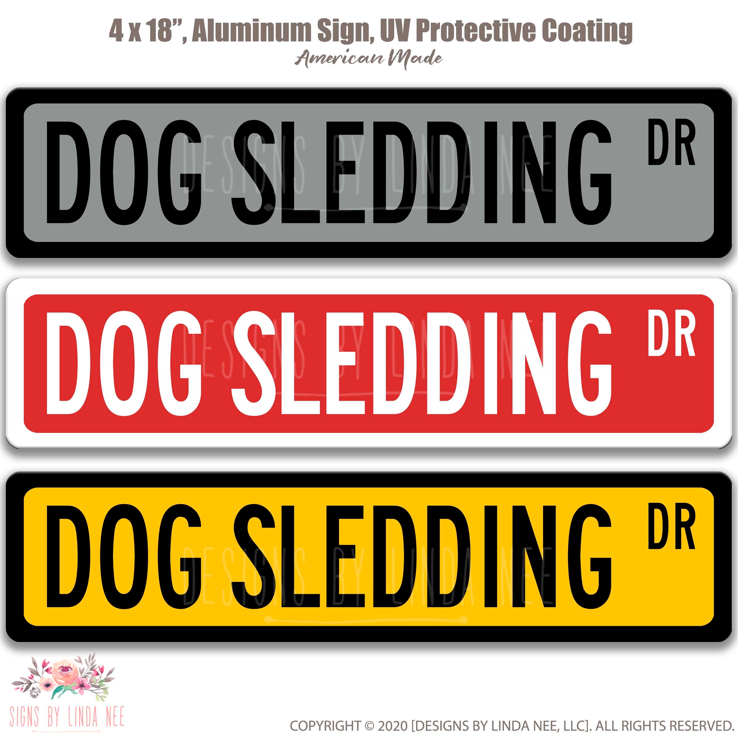 Dog Ice Rink Sign Dog Sledding, Dog Sledding Sign, Dog Sledding Gift, Dog Sledding With ...