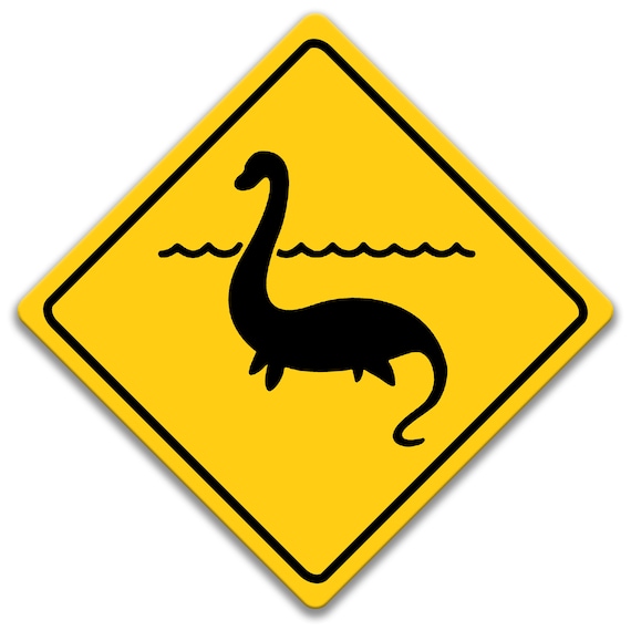 Loch Ness Crossing Sign, Nessie, Sea Serpent, Lake Monsters, Scotland Folklore, Outdoor Humorous Dock Signage, Lake House Sign 8-XNG131