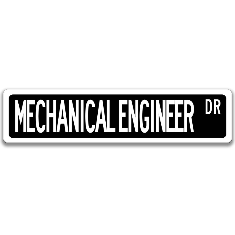 Mechanical Engineer Sign, Engineer Gift, Mechanical Engineer Gift, Engineer Decor, Engineer Graduation Gift Q-SSO016 Black Background