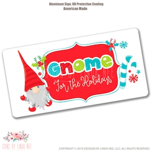 Gnome for the Holidays Sign, Gnome Wreath Sign, Christmas Wreath Sign, Christmas Holiday Wreath, Gnome Decor, Christmas Gnome Sign SHO192